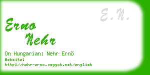 erno nehr business card